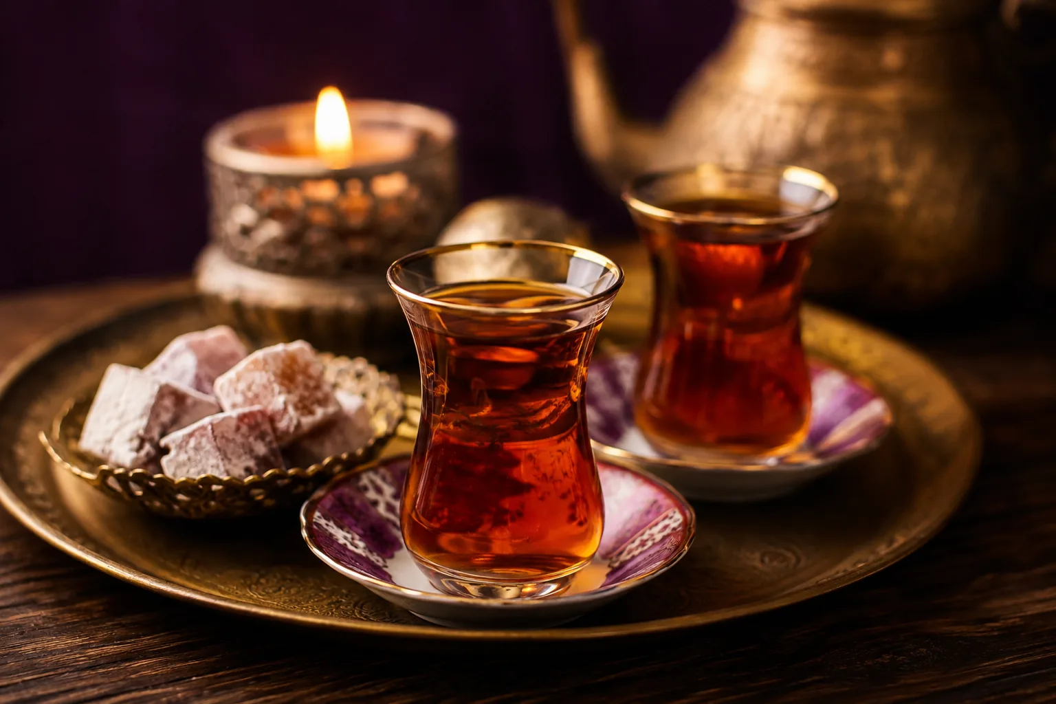 Karşılama çayı servisi — Lila Spa, Beyoğlu misafirlerine hizmet veren salon