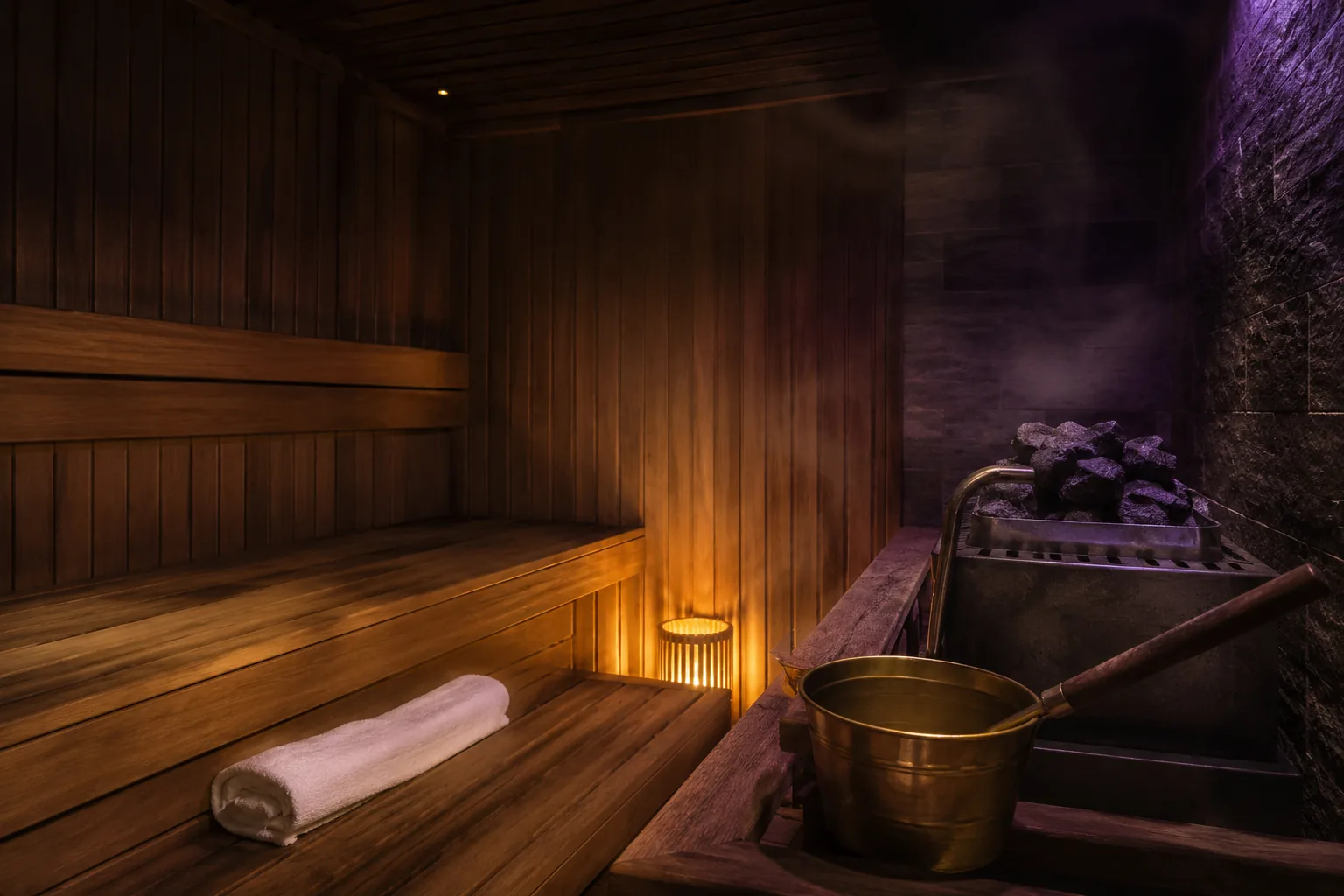 Sauna sedir bölümü — Lila Spa, Çatalca misafirlerine hizmet veren salon